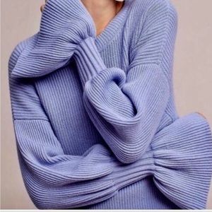 Anthropologie MOTH Lilac Bell Sleeve Sweater